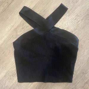 Babaton Sculpt Knit Criss Cross Cropped Tank